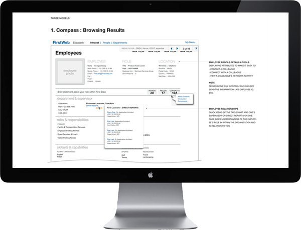 <b>RELATIONAL CONTENT</b> : Employee profiles are presented in relational ways rather than just a projection of one's HR file.