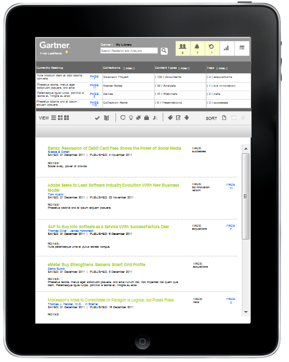 <b>LIBRARY</b> : The library is your collection of articles. Here, you can categorize and add tags and notes that help you view a large volume of reasearch in terms that are meaningful to you.