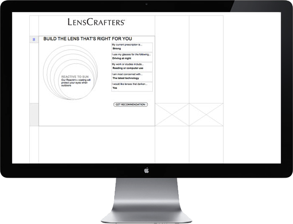 <b>PROOF-OF-CONCEPT</b> : To present the concept to the client and our designers and developers, we developed a working prototype so the internal decision tree that determines each customer's needs and recommendation would be clearly communicated, dicussed and fine-tuned by the client and our cross-discipline team.