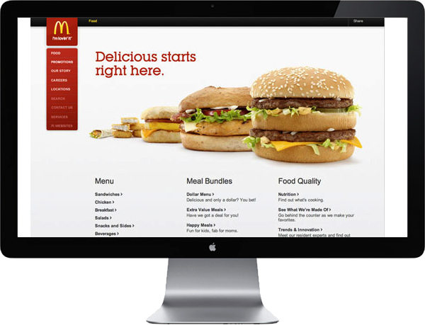 <b>FOOD + NUTRITION</b> : Obviously, a main focus is on the food. The consistently appetizing and satisfying McDonald's experience, and the quality and innovation behind it.