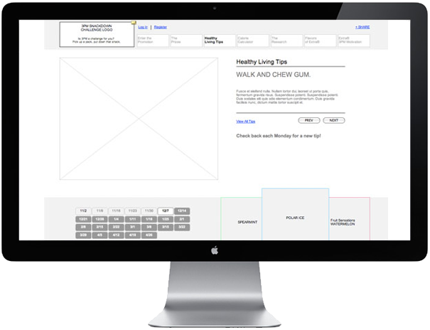<b>CRAVING MANAGEMENT TIPS</b> : The desired editorial content for the site was updated daily and provided a month of tips to manage those mid-afternoon cravings.